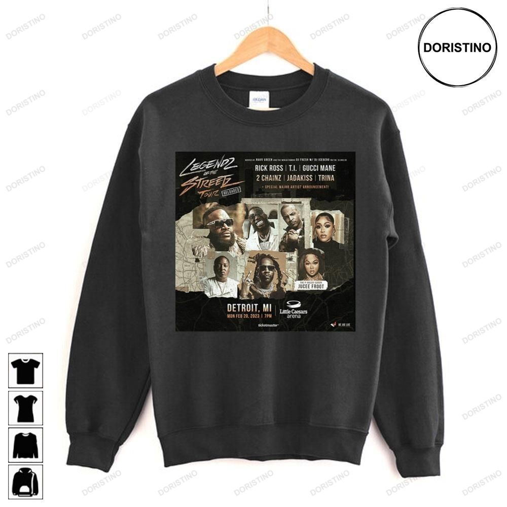 Legendz Of The Streetz 2023 Rick Ross Ti Gucci Mane 2 Chainz Jadakiss Trina Limited Edition T-shirts